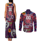 Custom Melbourne Demons NAIDOC Week 2024 Couples Matching Tank Maxi Dress and Long Sleeve Button Shirt Mascot Football