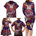 Custom Melbourne Demons NAIDOC Week 2024 Family Matching Long Sleeve Bodycon Dress and Hawaiian Shirt Mascot Football