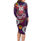 Custom Melbourne Demons NAIDOC Week 2024 Family Matching Long Sleeve Bodycon Dress and Hawaiian Shirt Mascot Football