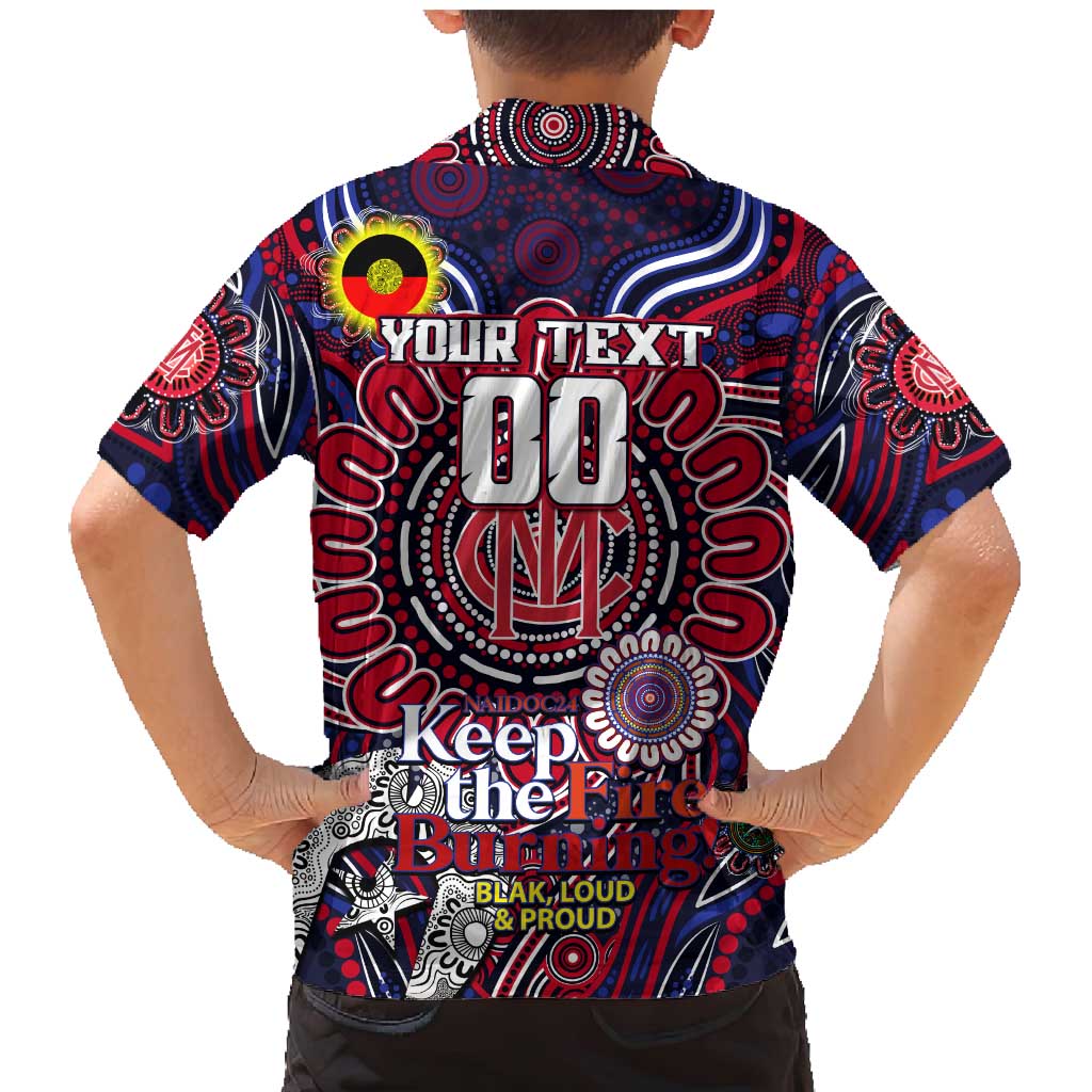 Custom Melbourne Demons NAIDOC Week 2024 Family Matching Mermaid Dress and Hawaiian Shirt Mascot Football