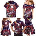 Custom Melbourne Demons NAIDOC Week 2024 Family Matching Mermaid Dress and Hawaiian Shirt Mascot Football