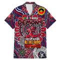 Custom Melbourne Demons NAIDOC Week 2024 Family Matching Mermaid Dress and Hawaiian Shirt Mascot Football
