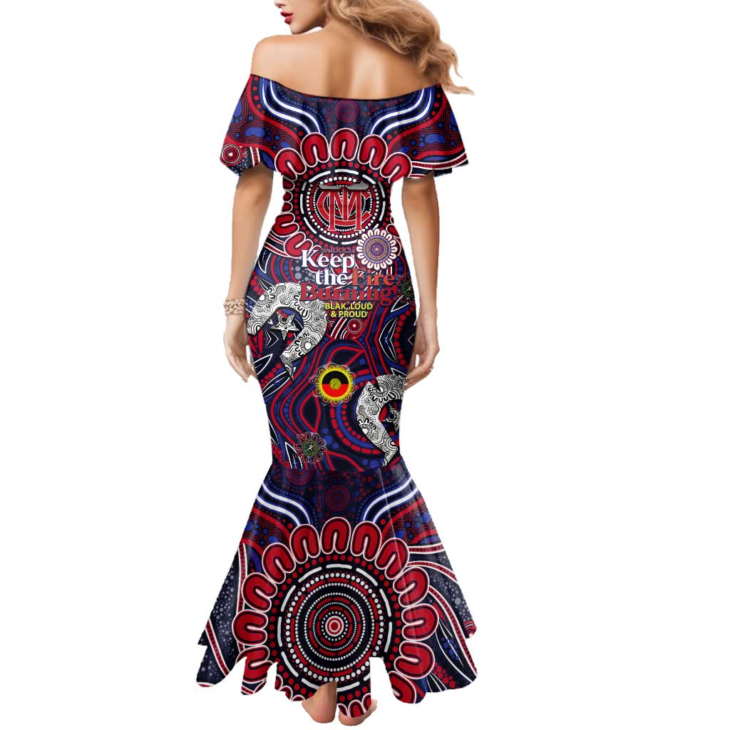 Custom Melbourne Demons NAIDOC Week 2024 Family Matching Mermaid Dress and Hawaiian Shirt Mascot Football