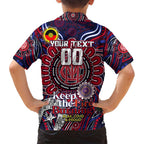 Custom Melbourne Demons NAIDOC Week 2024 Family Matching Off Shoulder Maxi Dress and Hawaiian Shirt Mascot Football