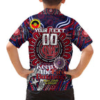 Custom Melbourne Demons NAIDOC Week 2024 Family Matching Off Shoulder Short Dress and Hawaiian Shirt Mascot Football