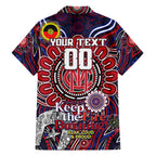 Custom Melbourne Demons NAIDOC Week 2024 Family Matching Off Shoulder Short Dress and Hawaiian Shirt Mascot Football