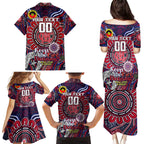 Custom Melbourne Demons NAIDOC Week 2024 Family Matching Puletasi and Hawaiian Shirt Mascot Football