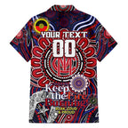 Custom Melbourne Demons NAIDOC Week 2024 Family Matching Short Sleeve Bodycon Dress and Hawaiian Shirt Mascot Football