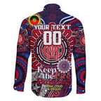 Custom Melbourne Demons NAIDOC Week 2024 Family Matching Summer Maxi Dress and Hawaiian Shirt Mascot Football