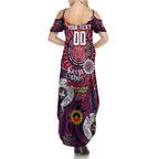 Custom Melbourne Demons NAIDOC Week 2024 Family Matching Summer Maxi Dress and Hawaiian Shirt Mascot Football