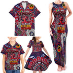 Custom Melbourne Demons NAIDOC Week 2024 Family Matching Tank Maxi Dress and Hawaiian Shirt Mascot Football