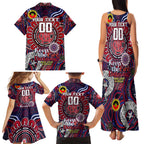 Custom Melbourne Demons NAIDOC Week 2024 Family Matching Tank Maxi Dress and Hawaiian Shirt Mascot Football