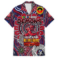 Custom Melbourne Demons NAIDOC Week 2024 Family Matching Tank Maxi Dress and Hawaiian Shirt Mascot Football