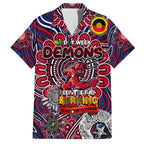 Custom Melbourne Demons NAIDOC Week 2024 Family Matching Tank Maxi Dress and Hawaiian Shirt Mascot Football