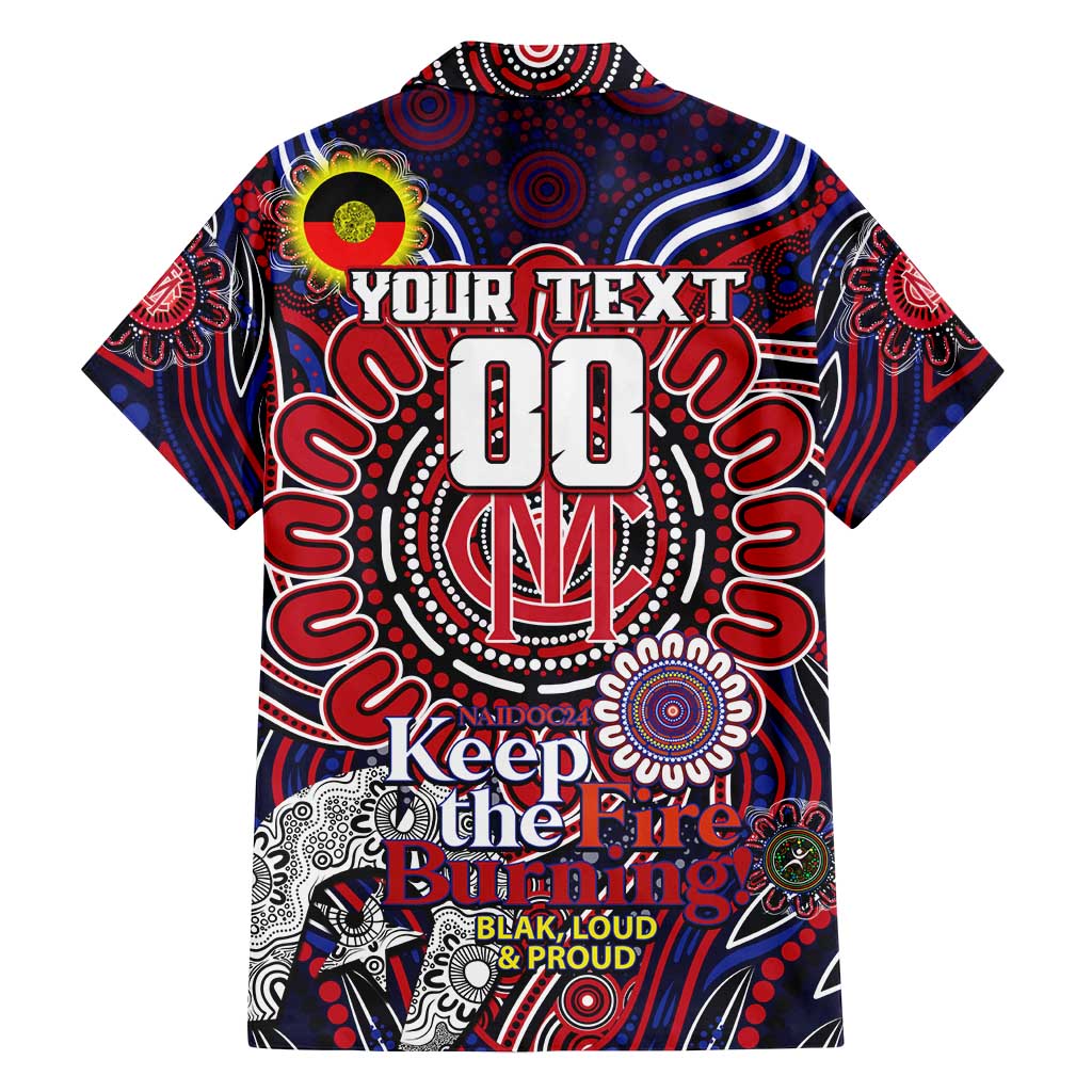 Custom Melbourne Demons NAIDOC Week 2024 Family Matching Tank Maxi Dress and Hawaiian Shirt Mascot Football
