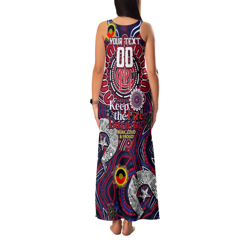 Custom Melbourne Demons NAIDOC Week 2024 Family Matching Tank Maxi Dress and Hawaiian Shirt Mascot Football