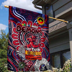 Melbourne Demons NAIDOC Week 2024 Garden Flag Mascot Football