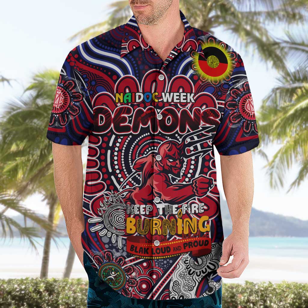 Custom Melbourne Demons NAIDOC Week 2024 Hawaiian Shirt Mascot Football