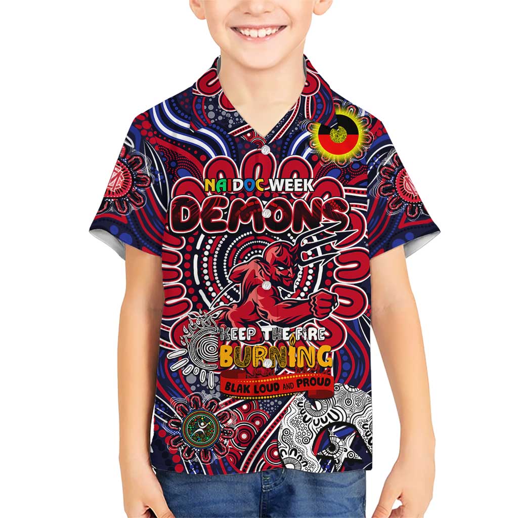 Custom Melbourne Demons NAIDOC Week 2024 Hawaiian Shirt Mascot Football