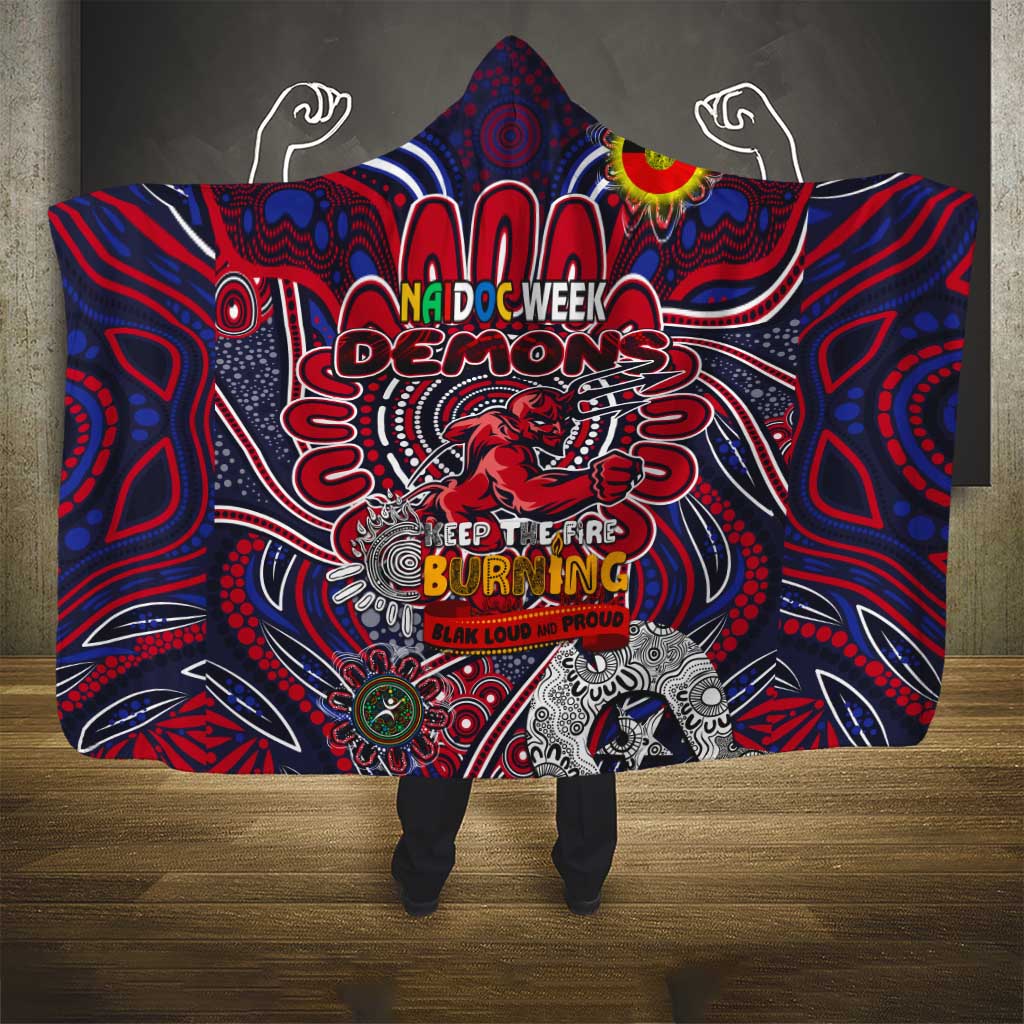 Melbourne Demons NAIDOC Week 2024 Hooded Blanket Mascot Football