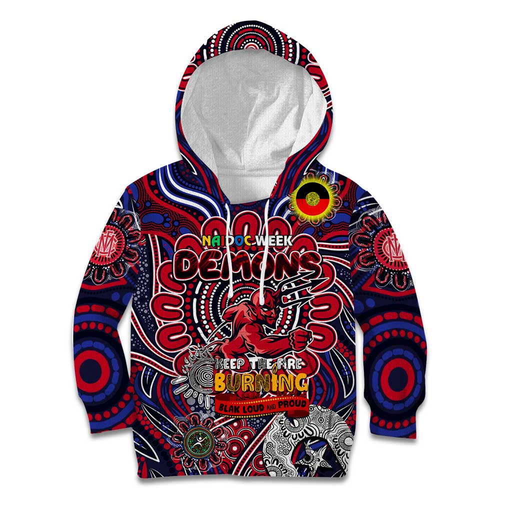 Custom Melbourne Demons NAIDOC Week 2024 Kid Hoodie Mascot Football