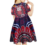 Custom Melbourne Demons NAIDOC Week 2024 Kid Short Sleeve Dress Mascot Football