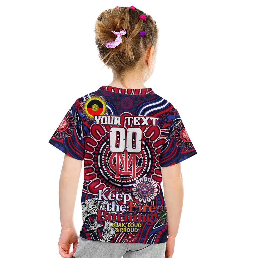 Custom Melbourne Demons NAIDOC Week 2024 Kid T Shirt Mascot Football