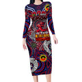 Custom Melbourne Demons NAIDOC Week 2024 Long Sleeve Bodycon Dress Mascot Football