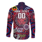 Custom Melbourne Demons NAIDOC Week 2024 Long Sleeve Button Shirt Mascot Football