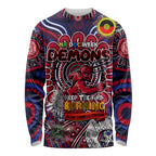 Custom Melbourne Demons NAIDOC Week 2024 Long Sleeve Shirt Mascot Football