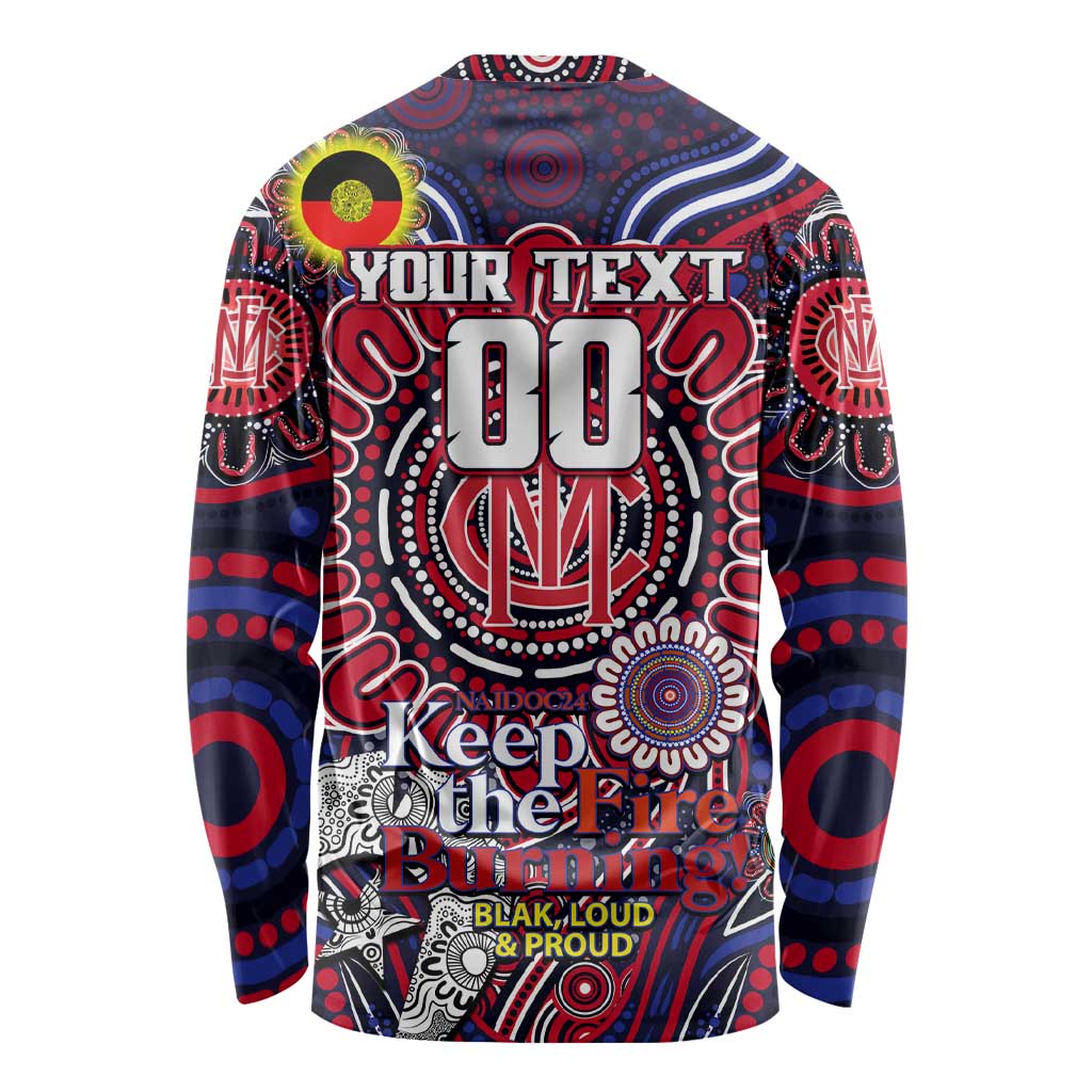 Custom Melbourne Demons NAIDOC Week 2024 Long Sleeve Shirt Mascot Football