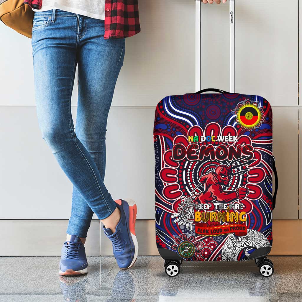 Melbourne Demons NAIDOC Week 2024 Luggage Cover Mascot Football