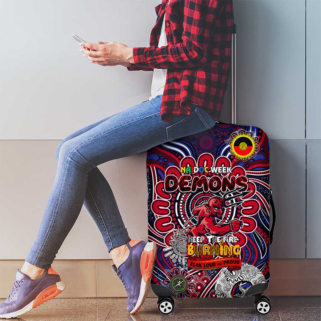 Melbourne Demons NAIDOC Week 2024 Luggage Cover Mascot Football