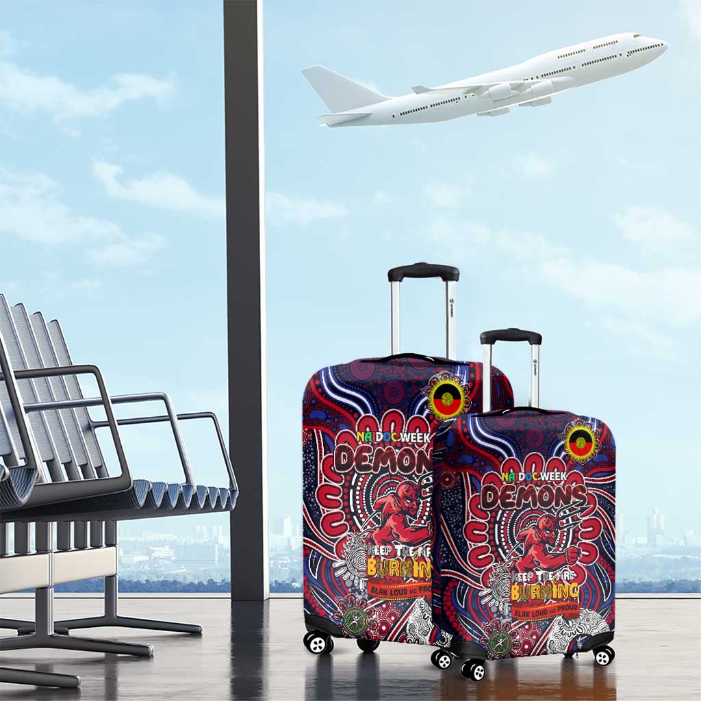 Melbourne Demons NAIDOC Week 2024 Luggage Cover Mascot Football