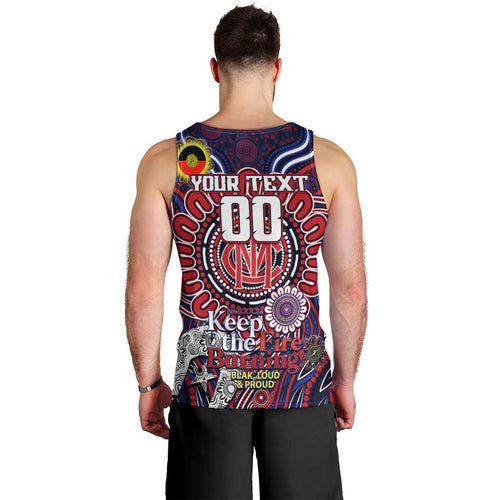 Custom Melbourne Demons NAIDOC Week 2024 Men Tank Top Mascot Football