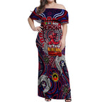 Custom Melbourne Demons NAIDOC Week 2024 Off Shoulder Maxi Dress Mascot Football