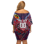 Custom Melbourne Demons NAIDOC Week 2024 Off Shoulder Short Dress Mascot Football