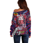 Custom Melbourne Demons NAIDOC Week 2024 Off Shoulder Sweater Mascot Football