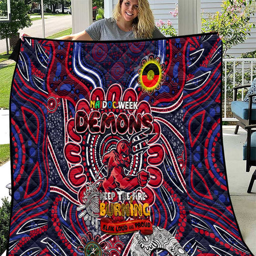 Melbourne Demons NAIDOC Week 2024 Quilt Mascot Football