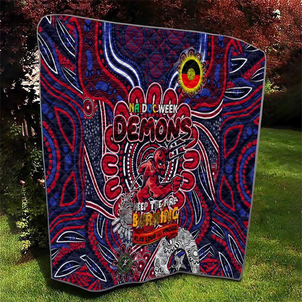 Melbourne Demons NAIDOC Week 2024 Quilt Mascot Football