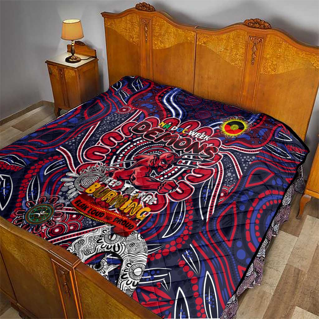 Melbourne Demons NAIDOC Week 2024 Quilt Mascot Football