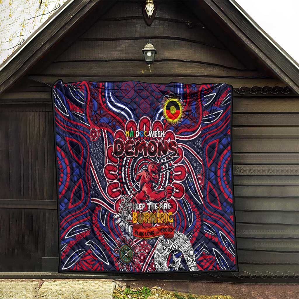 Melbourne Demons NAIDOC Week 2024 Quilt Mascot Football