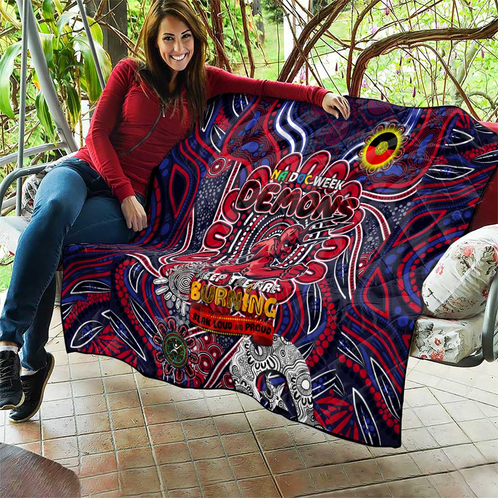 Melbourne Demons NAIDOC Week 2024 Quilt Mascot Football