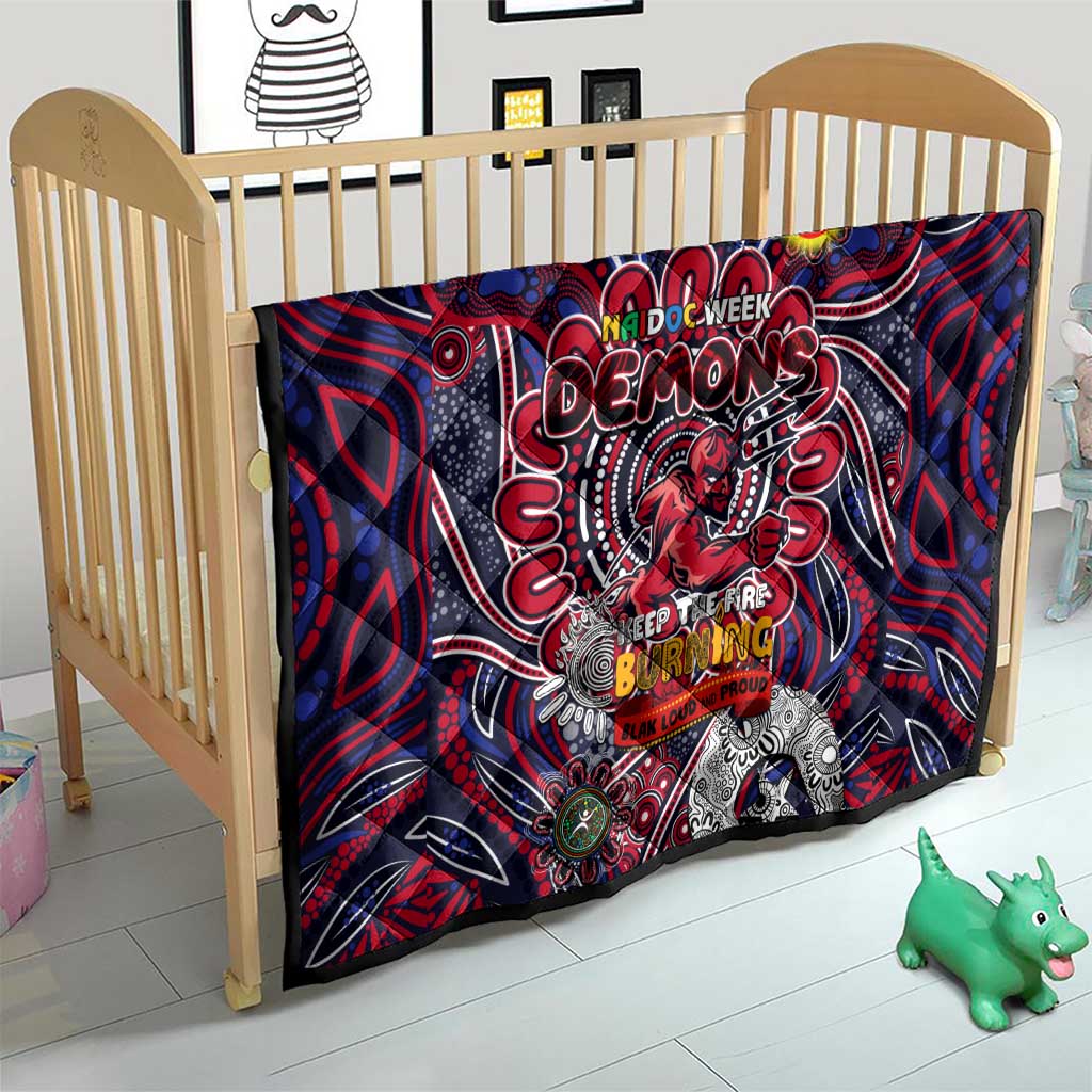 Melbourne Demons NAIDOC Week 2024 Quilt Mascot Football