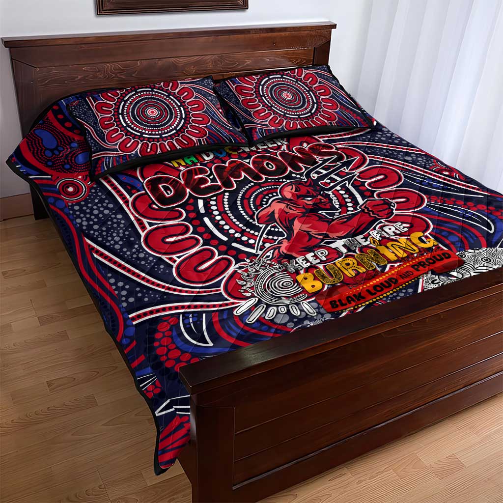 Melbourne Demons NAIDOC Week 2024 Quilt Bed Set Mascot Football