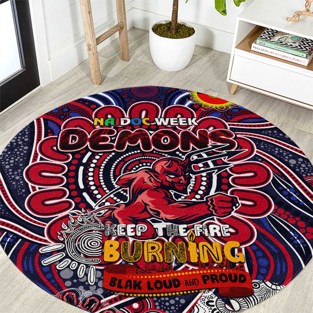 Melbourne Demons NAIDOC Week 2024 Round Carpet Mascot Football