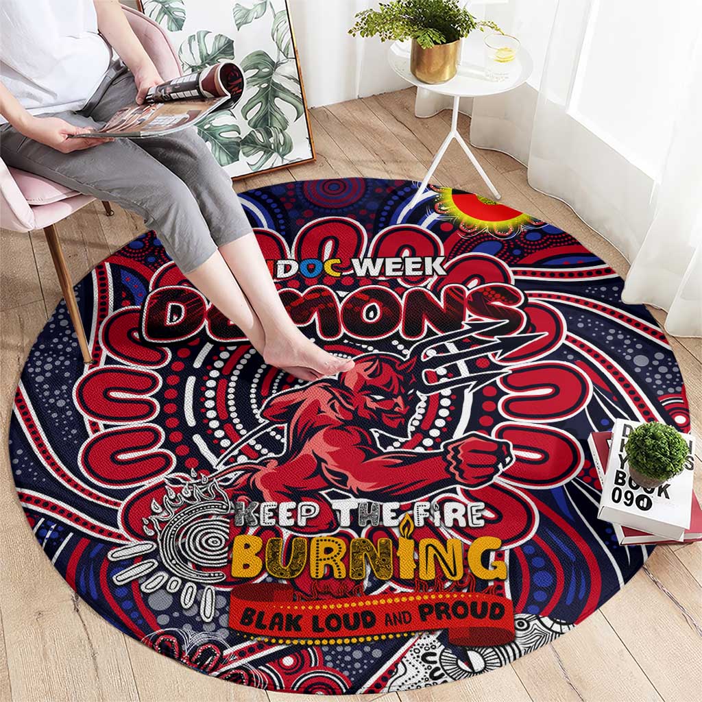 Melbourne Demons NAIDOC Week 2024 Round Carpet Mascot Football