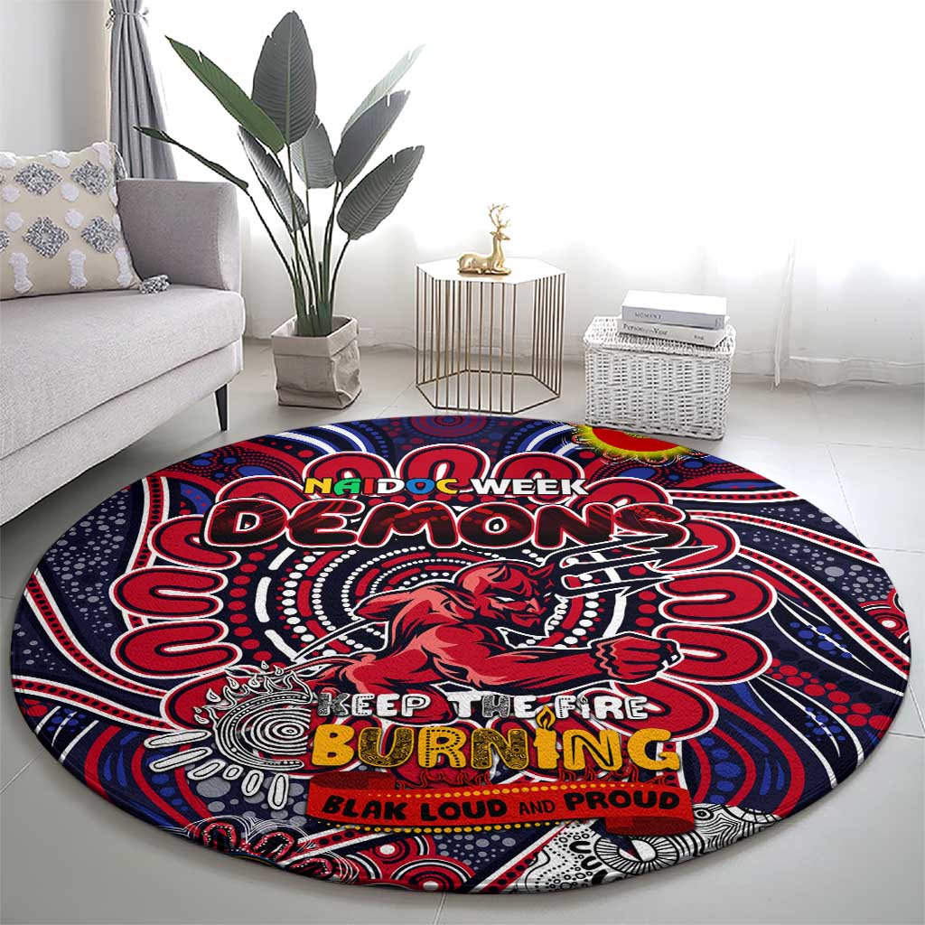 Melbourne Demons NAIDOC Week 2024 Round Carpet Mascot Football