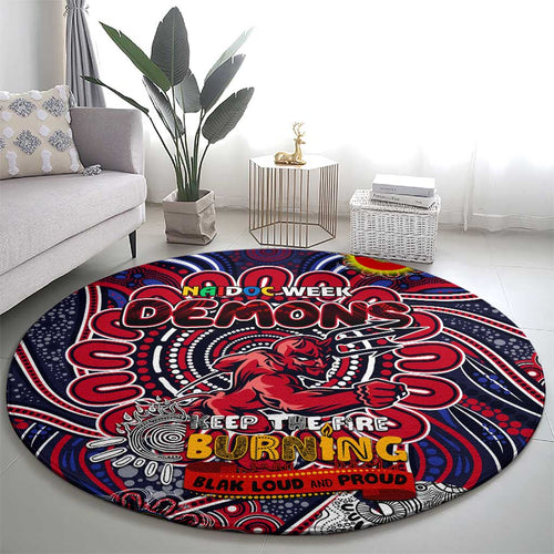 Melbourne Demons NAIDOC Week 2024 Round Carpet Mascot Football