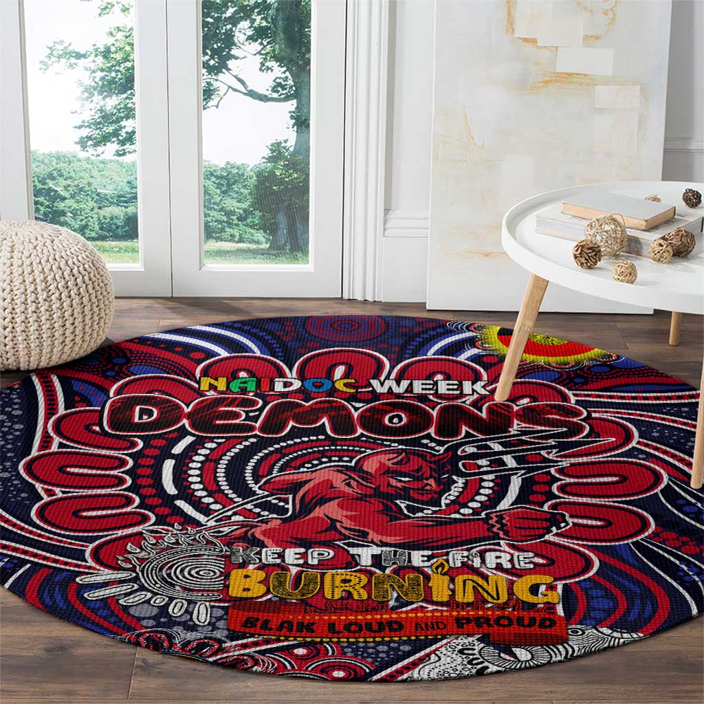Melbourne Demons NAIDOC Week 2024 Round Carpet Mascot Football